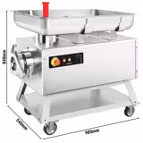 Mașină de tocat carne profesională 42 - 700 kg/h - 4 kW - pe roți - sită 4 mm