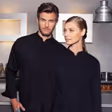 (6 Stück) KARLOWSKY | Kochjacke Basic - Schwarz - Größe: L