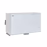 Frysbox - 1504x695 mm - 388 liter - Massivt plastlock - låsbar - med avdelare