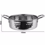 (6 szt.) Wkład do gotowania na parze - MUMBAI - Stal nierdzewna - 0,75l - Ø 155mm - H50mm