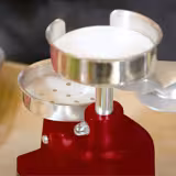 Commercial Manual Burger Press - 150 mm Ø only – Red stainless steel – 5–18 mm; built‑in paper storage (paper PHMH150 not included)