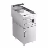 Elektrische bakplaat - hardverchroomde plaat - 4,5kW - Glad - Bakoppervlak: 395x535mm - met onderbouw met 1 deur