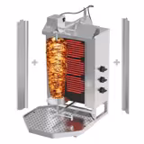Elektro Gyros-/ Dönergrill - 3 Brenner - max. 40 kg - inkl. 2 Flügeltüren