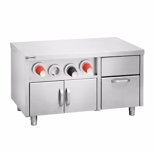 Undercounter Drinks Dispenser Cabinet - with Cup Holders & Ice Bin - 1500mm
