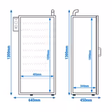Defumador - Manual - 8 grelhas - 500x447mm