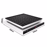 Máquina de waffles PROFISSIONAL - Simples - Manual - 3kW - Forma: Poffertjes - para 100 unid - placas antiaderentes