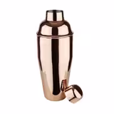 (6 pieces) Stainless Steel 3-Piece Cocktail Shaker 700 ml – Copper - Antique finish