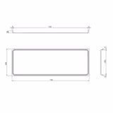 Ausstell-/Auslageblech - Edelstahl - mit Rand - 768x268x20mm