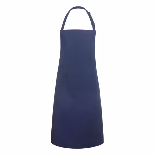 KARLOWSKY | Basic Chef Bib Apron with 2-Section Pocket – Navy - 75×90 cm - Poly-Cotton 65/35