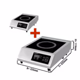 (2 pz) Piastra a induzione - 335x435x119mm - 3,5 kW - 1 zone a induzione - da banco