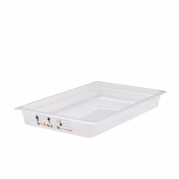 (6 Stück) CAMBRO | SafeTrak - Polypropylen-Behälter GN 1/1 - Milchig - Höhe: 65mm