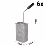 6x 1/6 Panier à nouilles - 140x105x200mm - Inox - compatible avec ENB663P, ENB669P, ENB479P, GNB479E, GNB879E