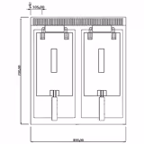 Friteuse électrique double – 10+10 litres – 18 kW