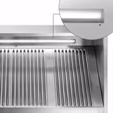 Afzuigkap doosmodel met ingebouwde motor - 2000mm - met toerentalregelaar, labyrintfilters & verlichting