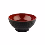 (6 pcs) Dessert Bowl - ASIA PLUS - Melamine - 130ml - Ø 95mm - Black/Red