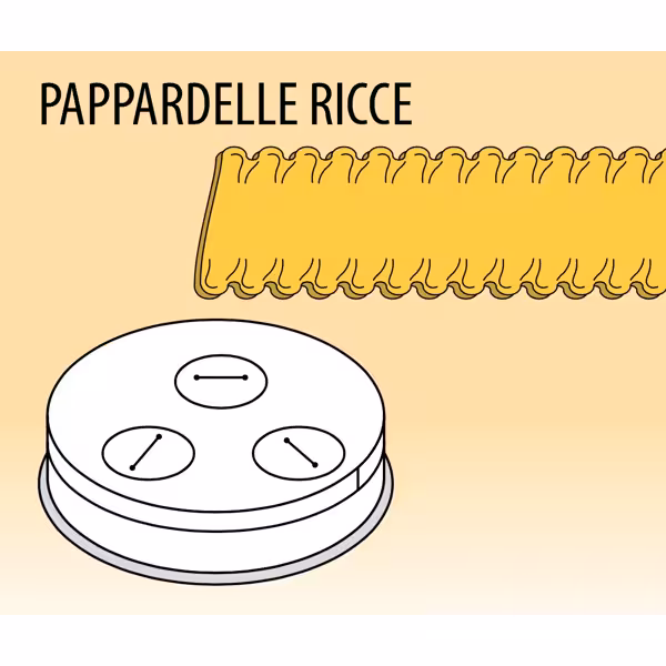 Pasta Shaping Disc - Pappardelle Rice - 16mm - Ø 50mm - compatible with NMF5N