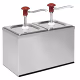 Distributeur de sauces - 2x 2 litres - incl. support en inox