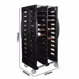 Tablettwagen - doppelt - für 24 Tabletts EN 530x370