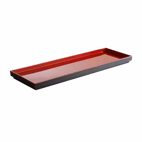 (6 pcs) GN 2/4 Gastronorm Tray - ASIA PLUS - Melamine - 530x162mm - Height: 30mm - Black