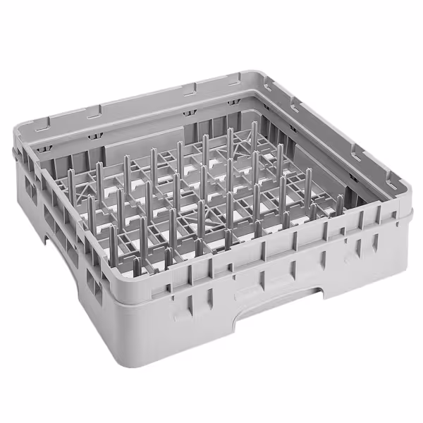 CAMBRO | CAMRACK® - Dorn-/ Tellerspülkorb 1/1 - 5x9 Fächer - 500x500mm - Grau - mit 1 Extender