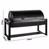 Elektrická chafing mísa - GN 1/1 - s rolovacím víkem - černá - 100 mm