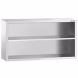 Armoire murale en acier inoxydable PREMIUM - 1400x400mm - sans portes (ouvert) - 800mm de haut