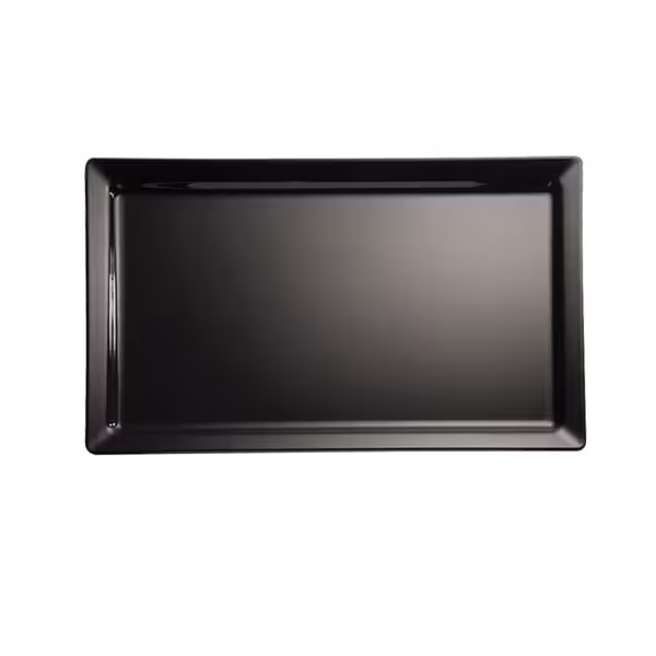 (6 pcs) GN 1/3 Gastronorm Tray - PURE - Melamine - 325x176mm - Height: 30mm - Black