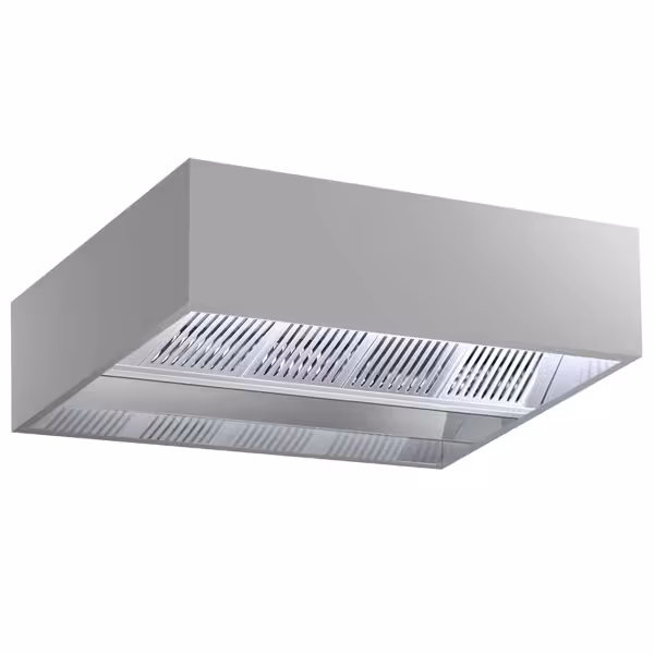 Plafond afzuigkap - B2000mm - zonder motor - met filter - met inductietoevoer