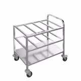 Wózek kelnerski - 815x530mm - z 2 półkami - na 12 pojemników GN 1/6 na półkę