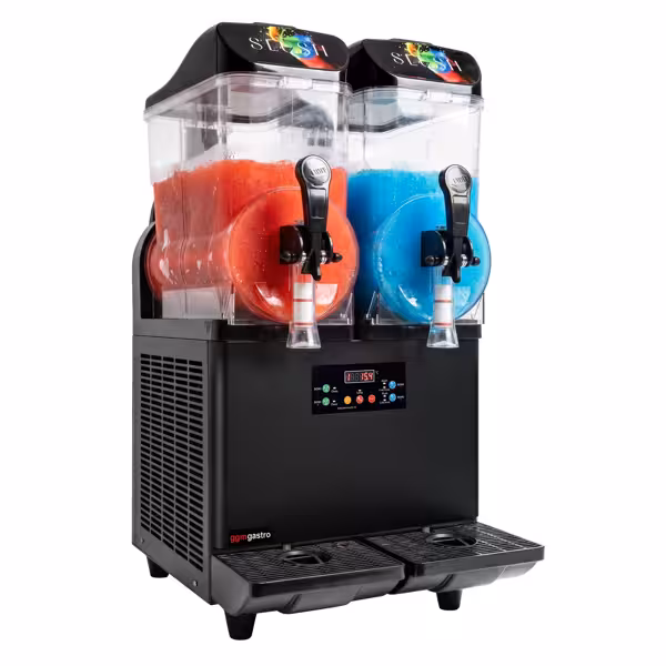 Slush-Maschine - 2x 12 Liter - 850 Watt - Digital - Schwarz