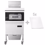 Elektrische friteuse - 26 liter - 14,2 kW - digitale bediening - met oliefiltersysteem