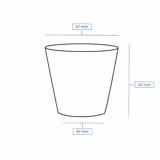 (1000 pièces) Gobelets en carton - 100ml - 4 oz - Ø 62mm - Marron