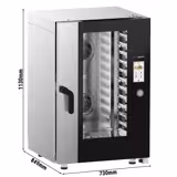 Electric Commercial Combi Oven - Touchscreen Controls - 11x GN 1/1 - incl. Automatic washing system & Core temperature probe