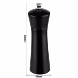 (6 pcs) Moulin à poivre - MIDNIGHT - Bois - Hauteur: 170mm - Noir