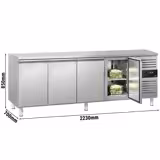 Koelwerkbank ECO - 2230x700mm - met 4 deuren