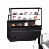 Koelvitrine TORONTO - 1600x900mm - kleur zwart - dubbel glas - met 2 legroosters - granieten werkblad