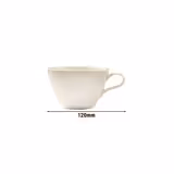 (6 pieces) SELTMANN WEIDEN | Milk Coffee Cup MAXIM COUP FINE DINING – Savoy - 350 ml - Cream Porcelain - Fine Diamond Pattern