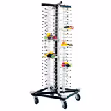Empileur d’assiettes - jusqu’à 100 assiettes - Ø 17 - 32 cm - à roulettes