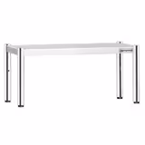 Nerezový nástavný regál - s 1 policí - 800x370 mm - výškově nastavitelný