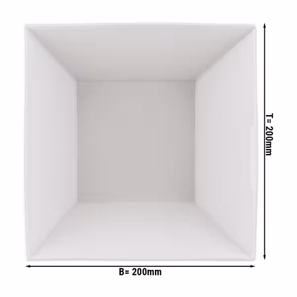 (6 pcs) Dessert Bowl - MAYA - Porcelain - square - 200x200mm - White