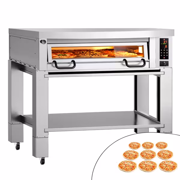 Elektro Pizzaofen Power - 9x 34cm - Digital - inkl. Haube & Untergestell