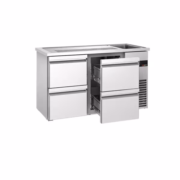 Oluttiski PREMIUM - 1550x700mm - 4 vetolaatikkoa