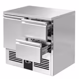 Kylbänk PREMIUM - 900x700 mm - 1 dörr - 2 lådor - Statisk kyla - GN 1/1