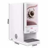 Macchina per bevande calde con 2 contenitori di polvere - 1,8 kW - Digitale - Bianco