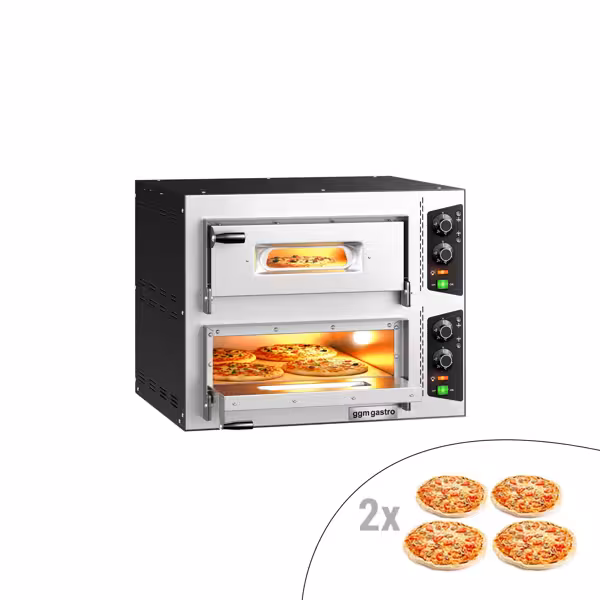 Elektro Pizzaofen - 4+4x 24cm - Manuell