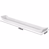 (10 pcs) Coupe - MINI - Mélamine - 200ml - rectangulaire - 350x45mm - Profondeur : 30mm - Blanc