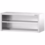 Pensile a giorno in acciaio inox PREMIUM - 1600x400mm - a giorno (senza ante) - 650mm di altezza