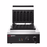 (2) Commercial Waffle-on-a-Stick Maker 180° Rotation – 6 Lolly/Corn Dog Slots, 1.55 kW