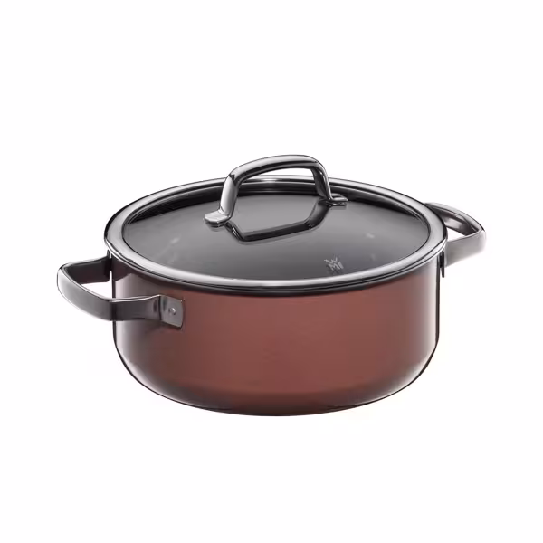 WMF Fusiontec Mineral - steelpan - Ø 240mm - 4.4 liter - inclusief glazen deksel - Rozenkwarts