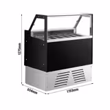Vitrină pentru înghețată - 1.19 x 0.65 m - 6 x 5 liters - geam frontal încălzit